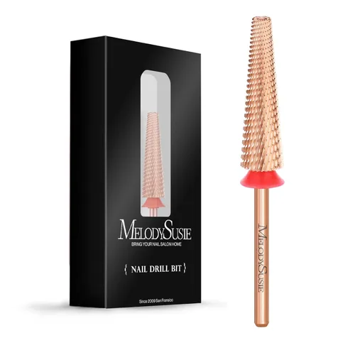 Vista 9 de MelodySusie Brocas de uñas súper largas 5 en 1, brocas de carburo de tungsteno de 3/32 pulgadas, adecuadas para manicura, pedicura, cutícula