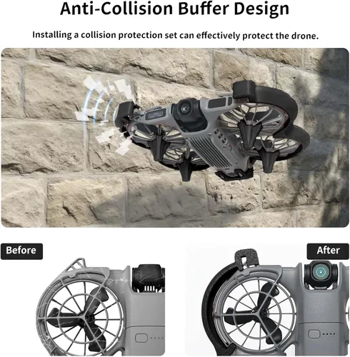 Vista 2 de Juego de protección anticolisión 3 en 1 para DJI Neo 2, protector de hélice + protector de parachoques de cardán+ tren de aterrizaje para DJI Neo 2