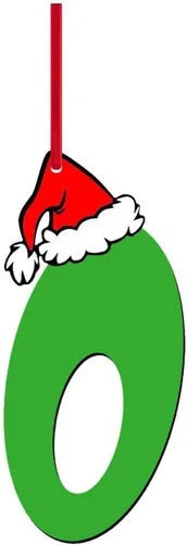 Vista 29 de Decoraciones de Navidad - Letras de adorno de la A a la Z para el árbol, adornos colgantes del alfabeto de Navidad de bricolaje (A)