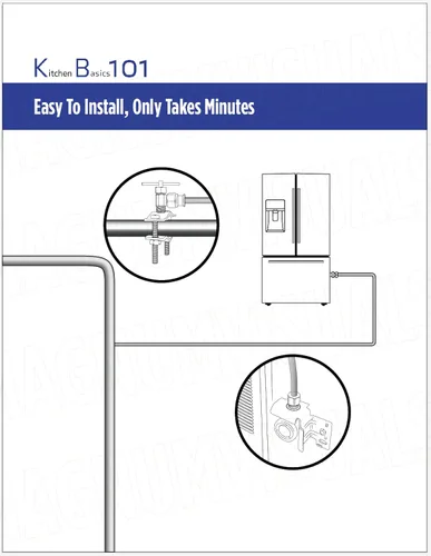 Vista 3 de Línea de suministro de hielo y kit de instalación de humidificador para refrigeradores y congeladores, tubo de polietileno de 1/4 pulgadas x 25