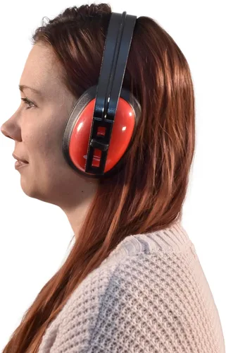 Vista 6 de Califone HS40 - Protector auditivo seguro para la audición, correa de polipropileno resistente, diadema ajustable, auriculares de plástico ABS