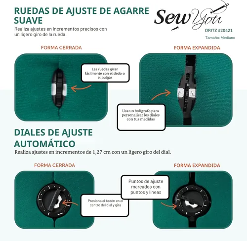 Vista 6 de Maniquí para costura Sew You de Dritz, ajustable, M