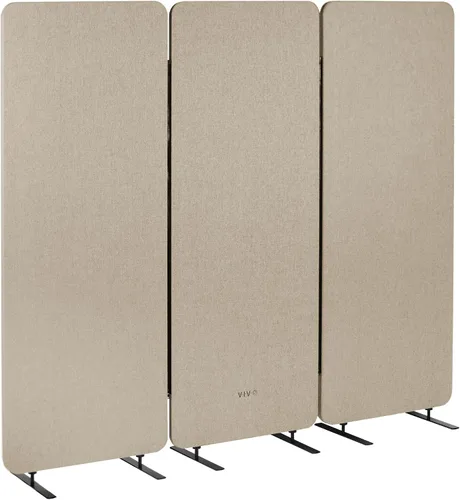 Vista 15 de VIVO Panel de privacidad independiente de 72 x 66 pulgadas, divisor de cubículo, partición acústica de pared, 3 paneles de 24 pulgadas, gris