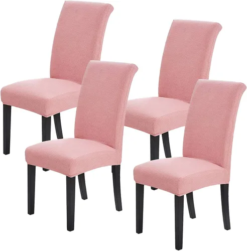 Vista 60 de Joccun - Juego de 2 fundas para sillas de comedor, fundas elásticas para sillas de comedor, fundas de asiento para sillas de comedor, funda de Negro