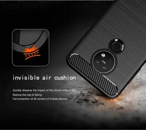 Vista 4 de Asuwish Funda compatible con Nokia 6.2/7.2 y protector de pantalla de vidrio templado, accesorios de celda, funda protectora de TPU suave, fundas