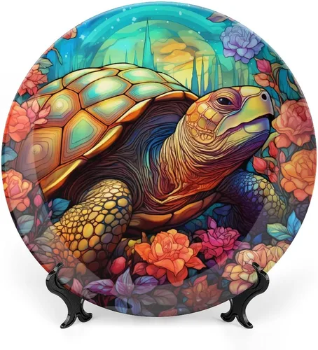 Vista 9 de Platos decorativos con diseño de flores bohemias, platos de cerámica para decoración del hogar, platos de exhibición para sala de estar, cocina
