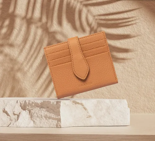 Vista 54 de Grande -3803 Cartera unisex, Azul (Iced Blue), Cartera delgada de cuero con cierre a presión pequeño