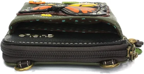 Vista 9 de CHALA Cartera cruzada para teléfono celular, bolso de mano multicolor de piel sintética para mujer con correa ajustable