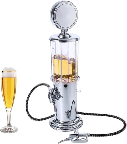 Vista 8 de Tyenaza Dispensador de licor de boquilla de bomba de gas de doble pistola de metal para cerveza, vino, refrescos y bebidas