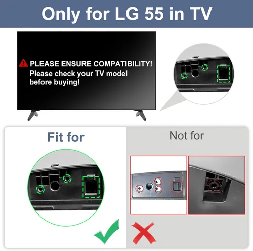 Vista 3 de Soporte base para patas de TV LG, repuesto para soporte de TV LG de 55 pulgadas 55UK6300PUE 55UJ6540 55UK6200PUA 55UM7300 55UK6090PUA 55LJ550M