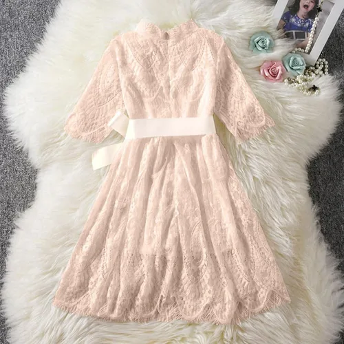 Vista 4 de Vestidos skater de manga larga de algodón para niñas y niñas pequeñas, vestido de tul tutú de Navidad