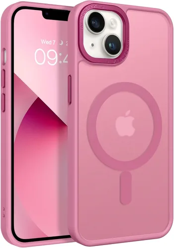 Vista 27 de BENTOBEN Funda magnética para iPhone 13 y iPhone 14 [compatible con Magsafe] Funda translúcida mate para iPhone 13/14, delgada, a prueba de golpes