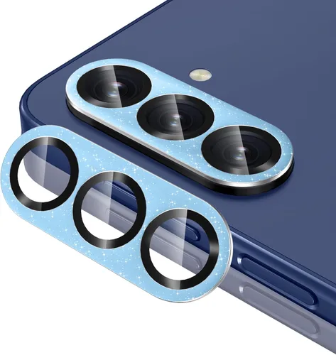 Vista 27 de Casetego Protector de lente de cámara para Galaxy Z Fold 8, [Diseño de purpurina mejorado], [Fuerte adherencia], lente de vidrio templado 9H negro