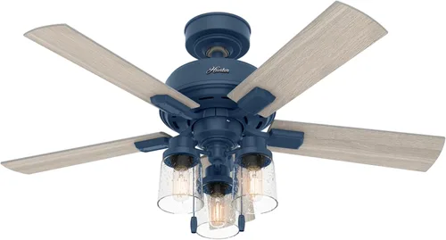 Vista 13 de Hunter Hartland 51745 - Ventilador de techo interior de 52 pulgadas con luces LED, para dormitorio, sala de estar o cocina, montaje estándar, sin