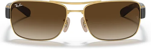 Vista 3 de Ray-Ban Gafas de sol cuadradas Rb3522 para hombre Dorado/marrón degradado marrón oscuro