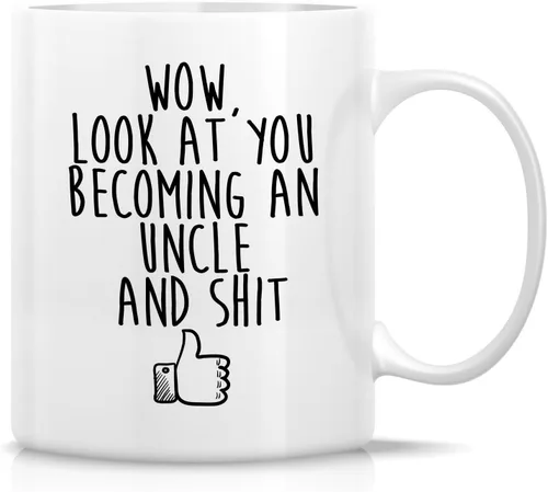 Vista 11 de Retreez Taza divertida – Leveled Up To Uncle Gamer - Tazas de café de cerámica de 11 onzas – Divertido, sarcasmo, sarcástico, inspirador, noticias