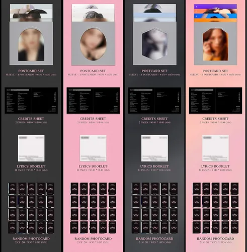 Vista 3 de Music & New Black Pink - The Album (Vol.1) Álbum+Juego de tarjetas de fotos adicionales (ver.3)