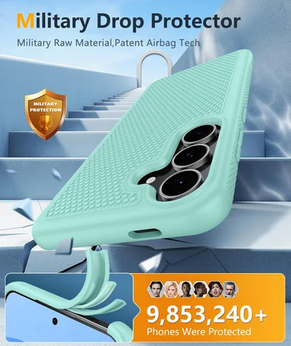 Vista 28 de FNTCASE Funda para iPhone 17 Pro: Fundas delgadas translúcidas de color azul claro compatibles con MagSafe, protección completa de la cámara
