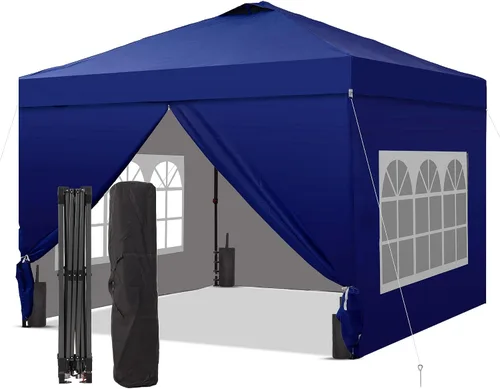 Vista 34 de GDY Tienda de campaña desplegable para exteriores de 8 x 8 pies con una configuración de empuje, kiosco de fácil instalación con 4 paredes laterales