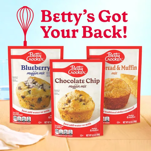 Vista 8 de Betty Crocker Mezcla de muffins de nuez de plátano, hecha con nueces, 6.4 oz.
