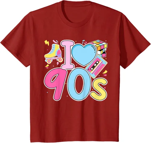 Vista 78 de I Love 90's Retro Style Nostalgia Vibe Funny 1990's Party T-Shirt Negro