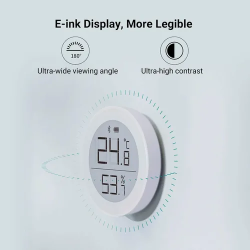 Vista 2 de Qingping Termómetro digital Bluetooth, higrómetro, monitor preciso de temperatura y humedad, sensor de temperatura inteligente para interiores