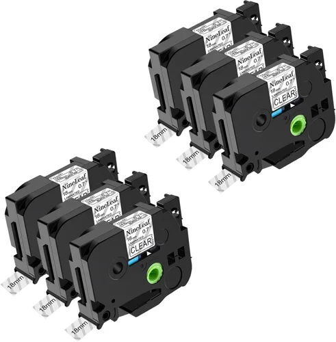 Vista 28 de NineLeaf Paquete de 6 cintas de etiquetas compatibles con Brother TZ TZe TZe-531 TZe531 TZ-531 TZ531 0.472 in 1/2 pulgadas, negro sobre azul