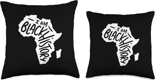 Vista 3 de BLACK HISTORY AFRICAN PRIDE Memes I AM Black History Month African Pride February Meme Throw Pillow, 16x16, Multicolor