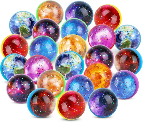 Vista 10 de 24 piezas de pelotas de goma rebotadoras de béisbol para niños, pelotas de goma de 32 mm para deportes de rebote a granel para recuerdos de fiesta