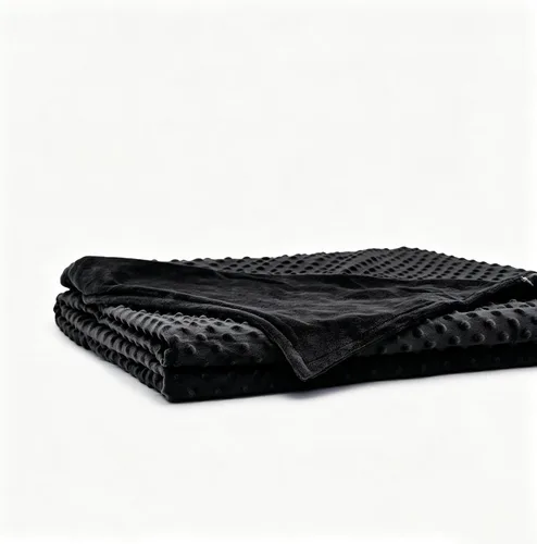 Vista 11 de TONGDADA Weighted Blanket Cover (Black Minky, 48''x72'' Duvet Cover)