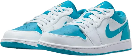 Vista 4 de Jordan Hombres Air 1 Low BlancoCelestial Gold-Aquatone (553558 174)
