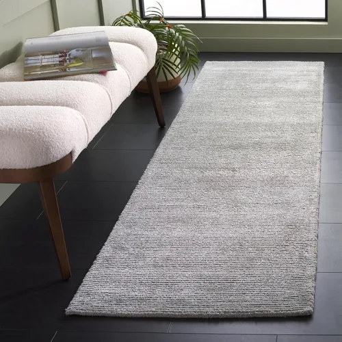 Vista 22 de SAFAVIEH Himalaya Collection - Alfombra de pasillo, 2 pies 3 pulgadas x 6 pies, beige, hecha a mano de lana y viscosa, ideal para zonas de alto