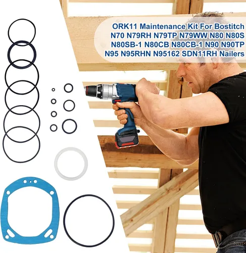 Vista 3 de Kit de mantenimiento ORK11 para clavadoras Bostitch N70 N79RH N79TP N79WW N80 N80S N80SB-1 N80CB N80CB-1 N90 N90TP N95 N95RHN N95162 SDN11RH