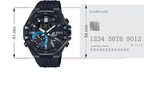 Vista 8 de Casio Edifice Smartphone Link World Time Quartz Ecb-10Pb-1A Ecb10Pb-1A 100M Reloj para hombre
