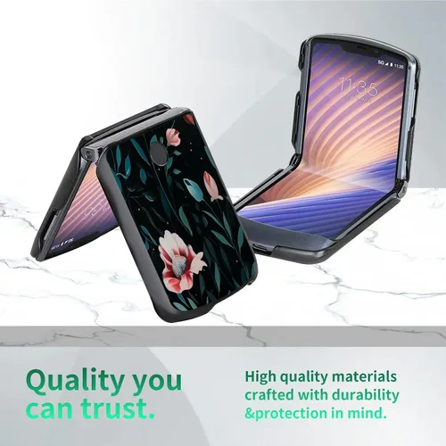 Vista 3 de Rossy Funda para Motorola RAZR 5G, para Moto RAZR 5G, funda delgada y ligera de policarbonato duro a prueba de golpes para Motorola Moto RAZR 5G