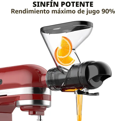 Vista 2 de Accesorio de exprimidor de masticación para batidora de pie KitchenAid, máquina de exprimidor de prensado en frío, accesorio de exprimidor