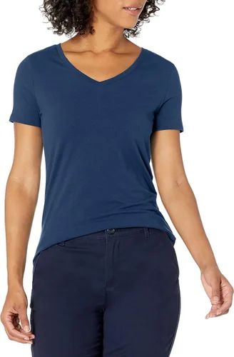 Vista 2 de Tienda Essentials Women's Classic-Fit Short-Sleeve V-Neck T-Shirt, (Available in Plus Size), Multipacks