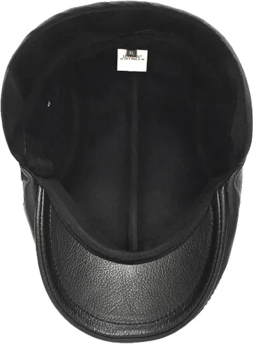 Vista 6 de LETHMIK Sombrero Plano de taxista en Piel Auténtica clásico Newsboy Cap Ivy de conducir