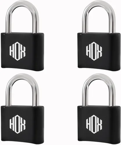 Vista 10 de HOX Cerradura de combinación de 4 dígitos, candado resistente