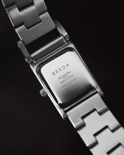 Vista 8 de Breda 'Revel' Reloj de pulsera de acero inoxidable plateado, 0.709 in, plateado, Revel
