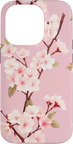 Vista 17 de Japanese Cherry Blossom Floral Flower Pattern Pastel Pink Case for iPhone 17