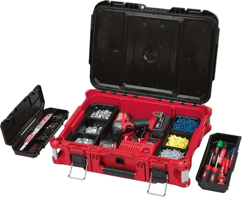 Vista 7 de Milwaukee Herramienta Eléctrica 48-22-8424 Pack out Caja de herramientas, 22", Rojo