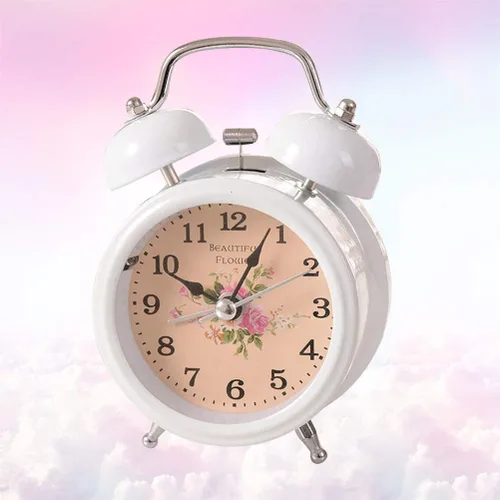 Vista 3 de ARTIBETTER 1pc reloj despertador con luz nocturna reloj de metal estudiante