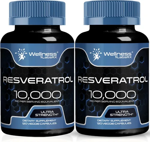 Vista 10 de WELLNESS LABSRX Suplemento de resveratrol de 1000 mg, 120 cápsulas (suministro de 60 días), trans-resveratrol de alta pureza ultra fuerte para un