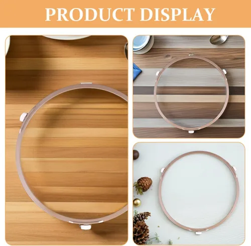 Vista 3 de 2pcs Microwave Turntable Ring Roller Set with 14mm Large Wheel and 18.9cm Medium Outer Diameter, Glass Plate Support Holder for Microwave Oven