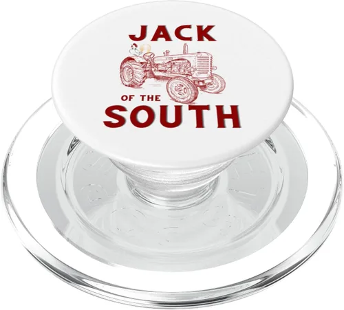 Vista 8 de Jack of the South Pollo en tractor rojo Vida de granja PopSockets estándar PopGrip