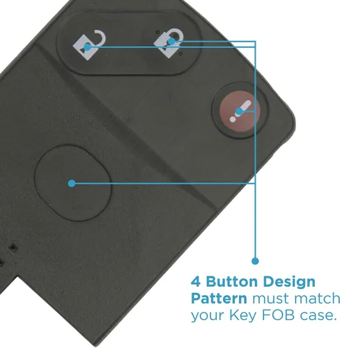 Vista 2 de Keyless2Go Repuesto para carcasa de 3 botones para Mazda BGBX1T458SKE11A01 (2 unidades)