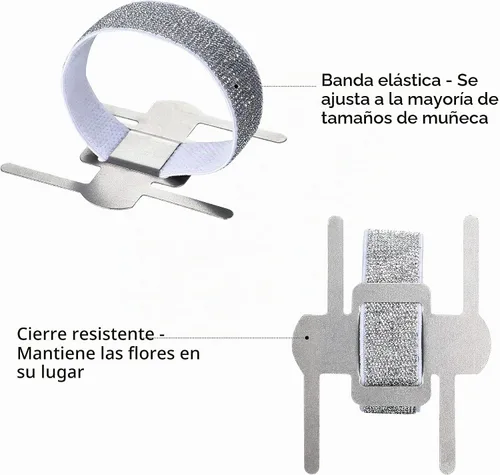 Vista 3 de Chinco 24 bandas elásticas para muñeca, pulseras elásticas para muñeca, accesorios de muñeca elegantes para bodas, fiestas, novia, dama de honor
