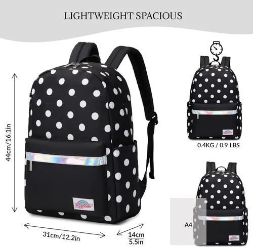 Vista 28 de Mygreen - Mochila escolar con bonitos diseños para niños y niñas, 11.5 x 15.7 x 5.1 pulgadas