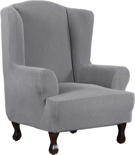 Vista 84 de H.VERSAILTEX Funda elástica para sofá, fundas suaves para muebles de 3 cojines, con tela jacquard gruesa a cuadros con parte inferior elástica, sofá